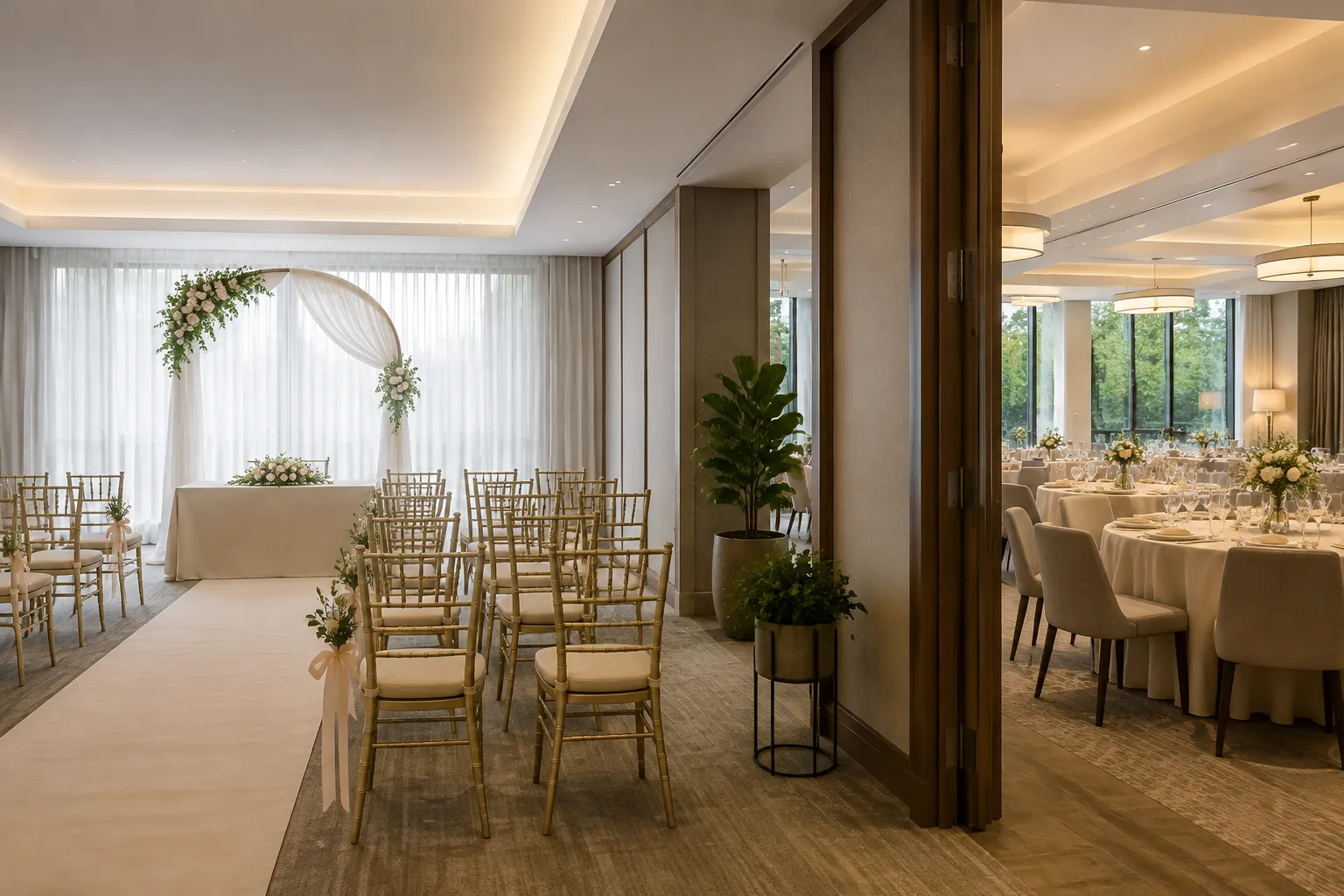 Singapore hotel solemnisation setup with a clear handoff between civil ceremony and family events