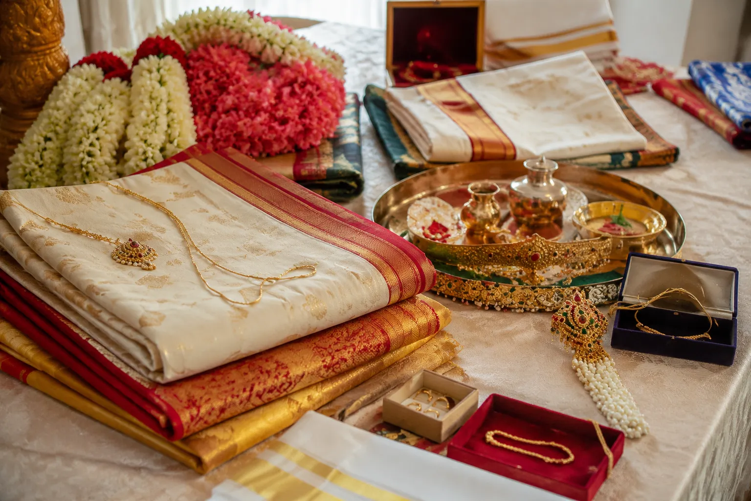 Indian wedding attire and ceremony details prepared for a Singapore event