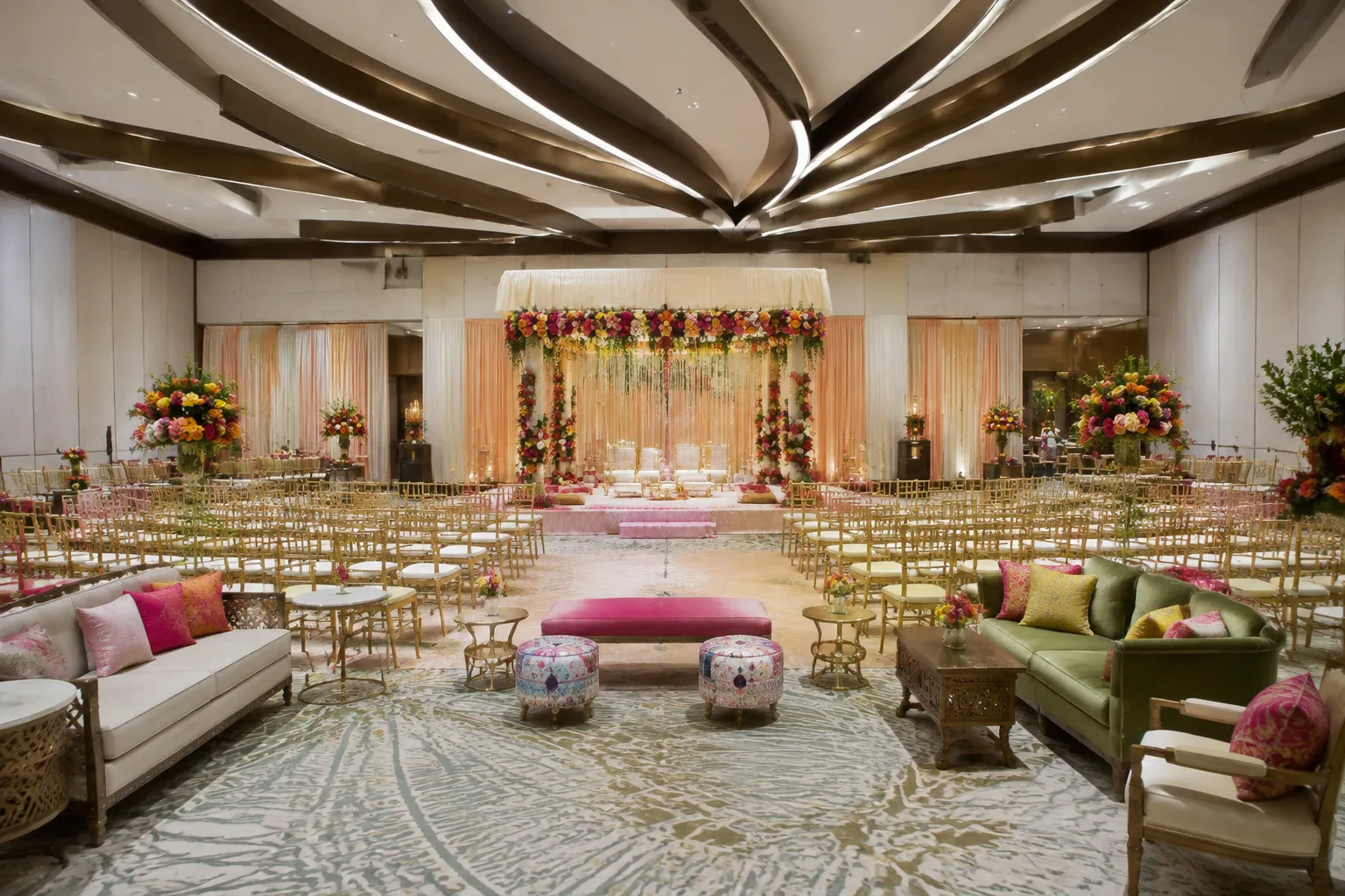 Singapore wedding venue arranged for a multi-event Indian celebration