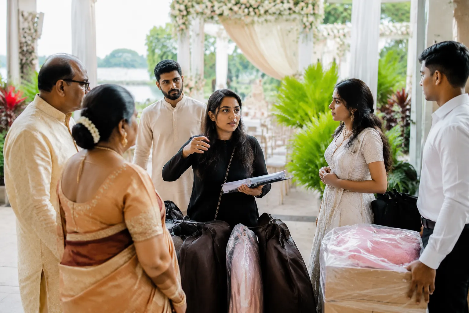 Wedding ceremony handoff planning for family members, elders, and suppliers